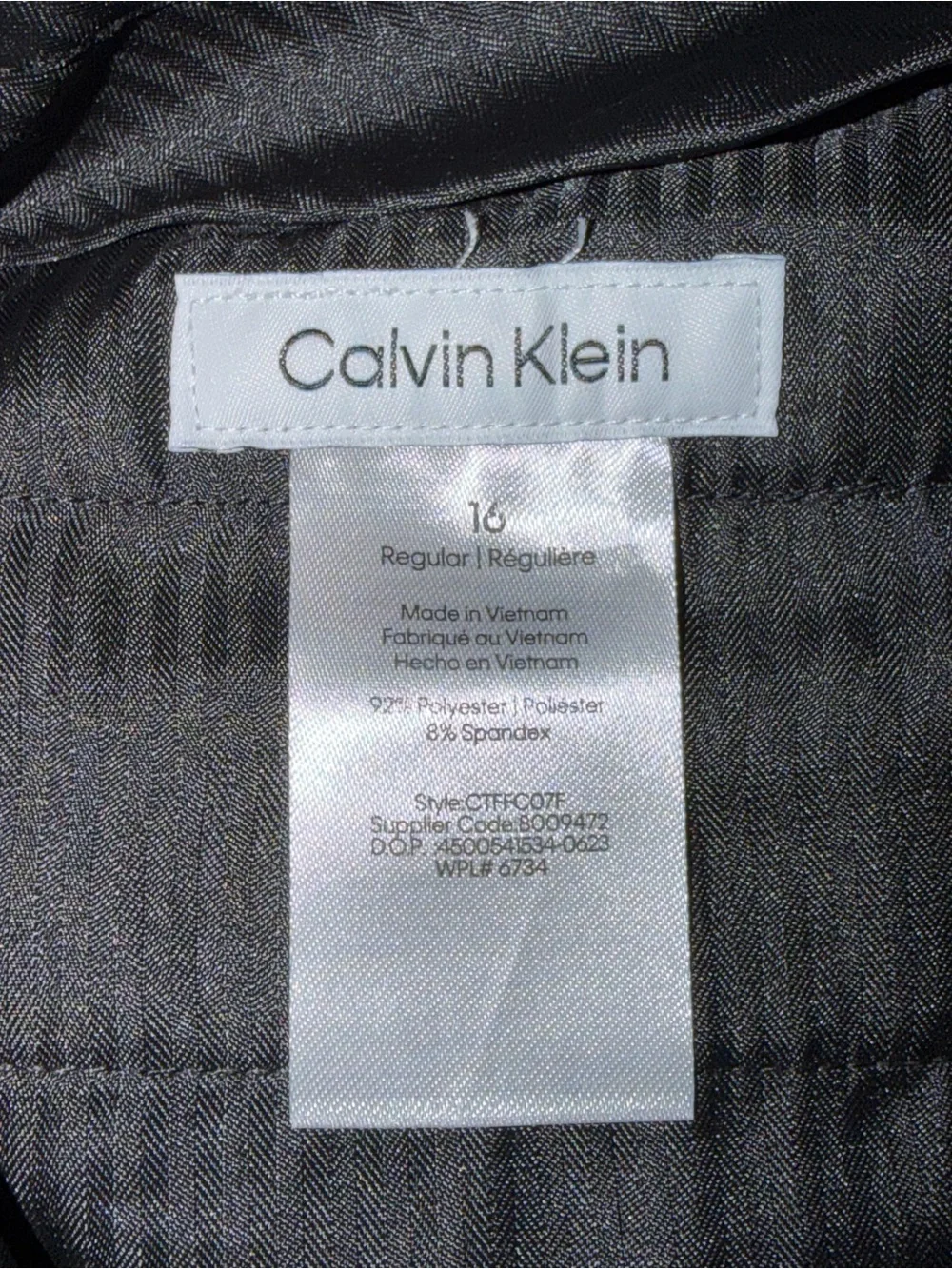 Boys Calvin Klein Navy Tailored Dress Pants - 16